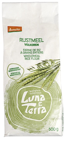Luna E Terra Rijstemeel volkoren demeter bio 500.00 Gram