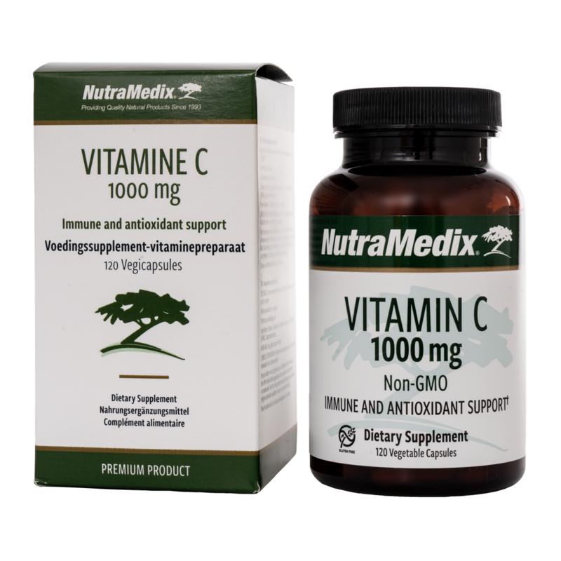 Nutramedix Vitamine C 1000 mg non-GMO 120.00 Capsules