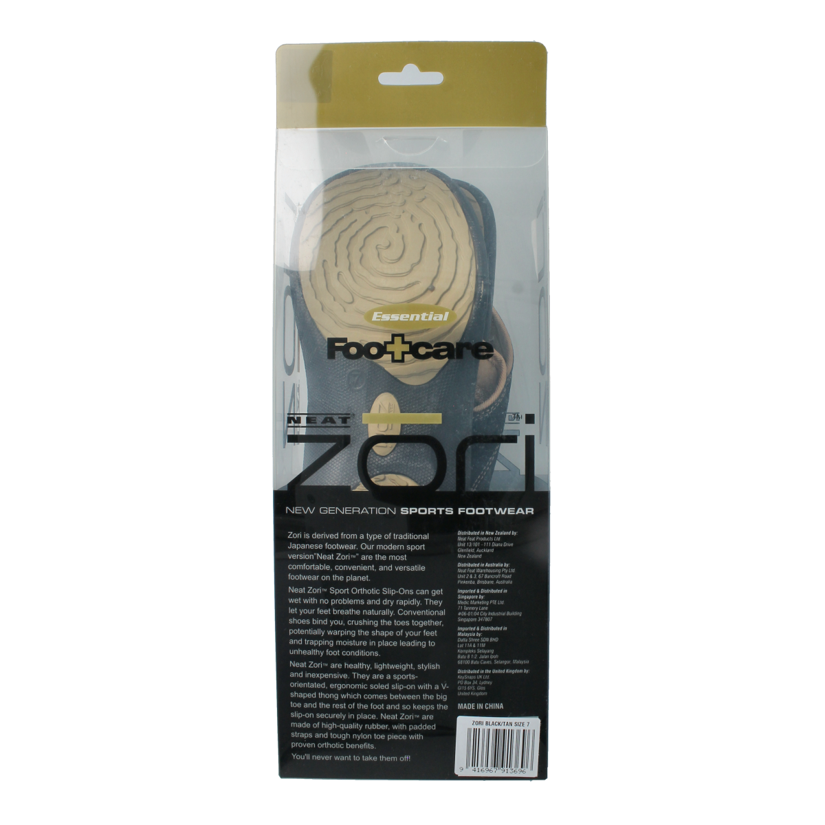 Zori Teenslippers zwart maat 7 38 2/3 tot 39 2/3 1.00 Paar