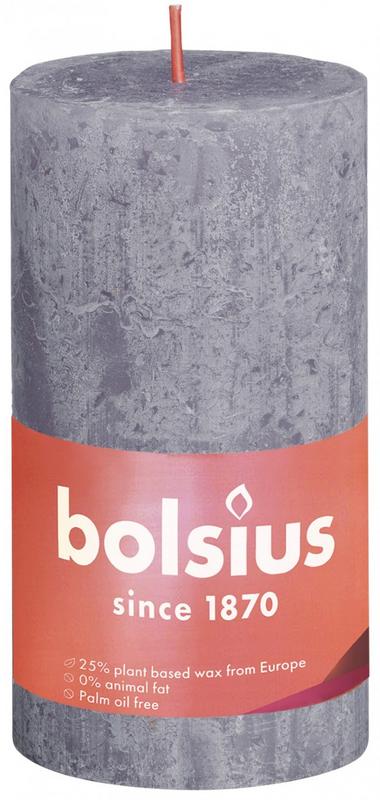 Bolsius Rustiekkaars shine 130/68 frosted lavender 1.00 Stuks