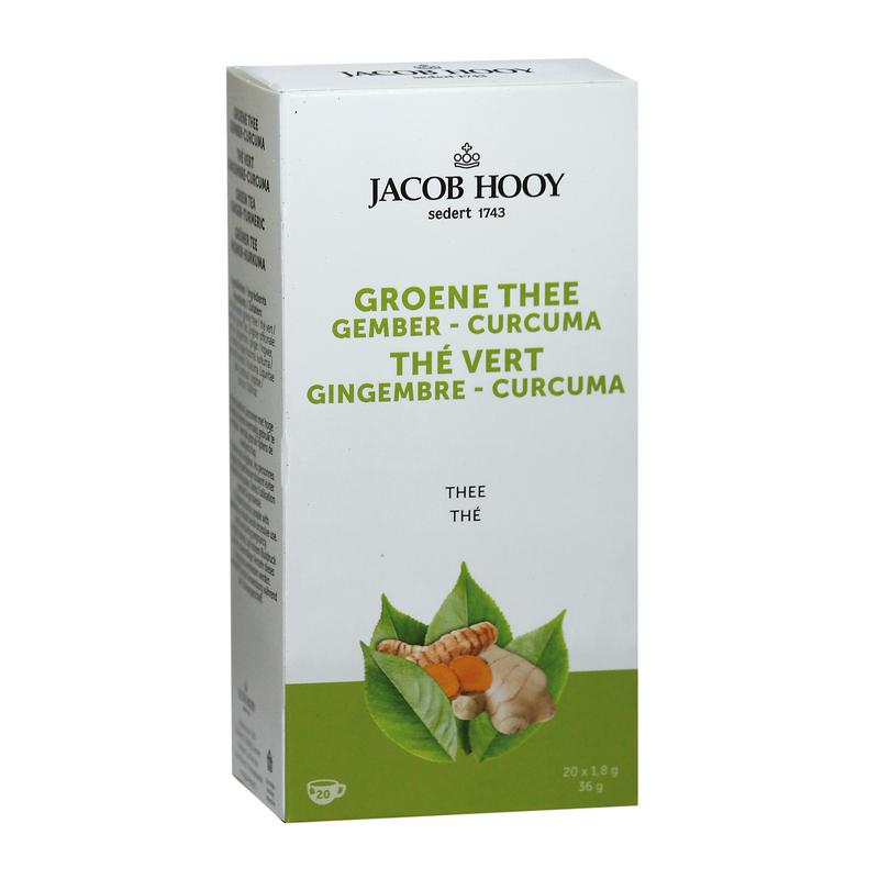 Jacob Hooy Groene thee gember curcuma thee 20.00 Zakjes
