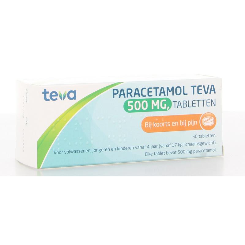 Teva Paracetamol 500 milligram 50.00 Tabletten