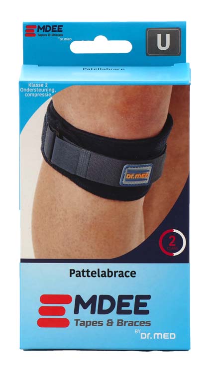 Emdee Knie/patella supportband blauw 1.00 Stuks