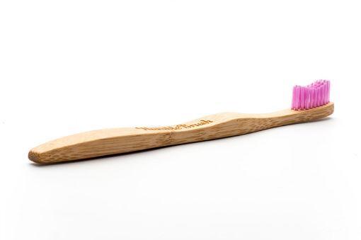 The Humble Co Tandenborstel bamboe adult roze brush soft 1.00 Stuks