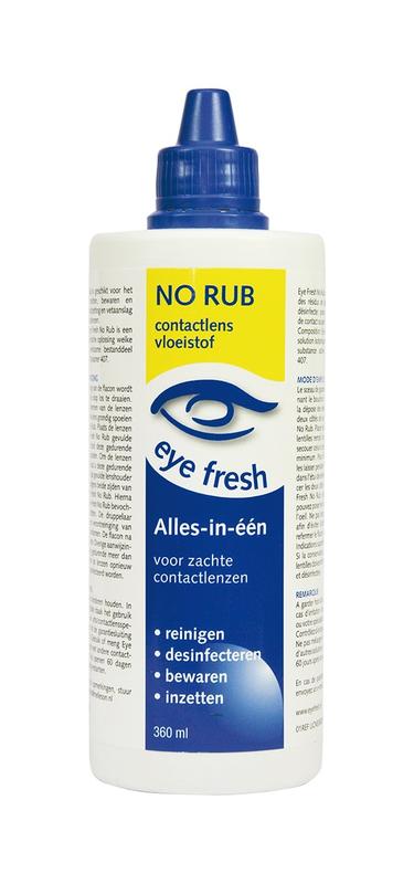 Eyefresh No rub alles-in-1 vloeistof voor zachte lenzen 360.00 Milliliter