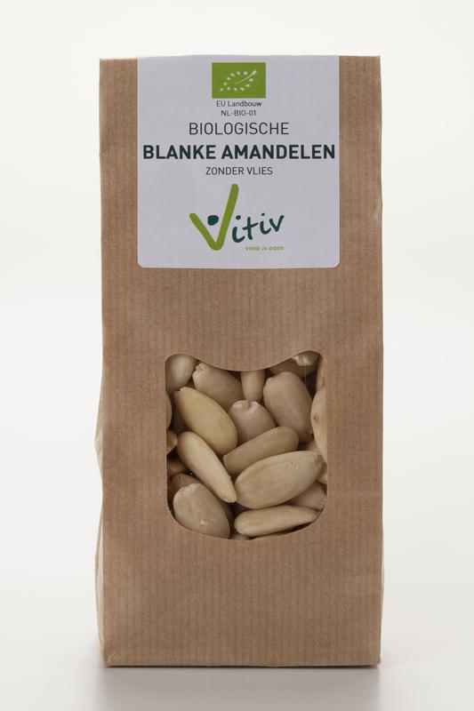 Vitiv Amandelen zonder vlies bio 250.00 Gram