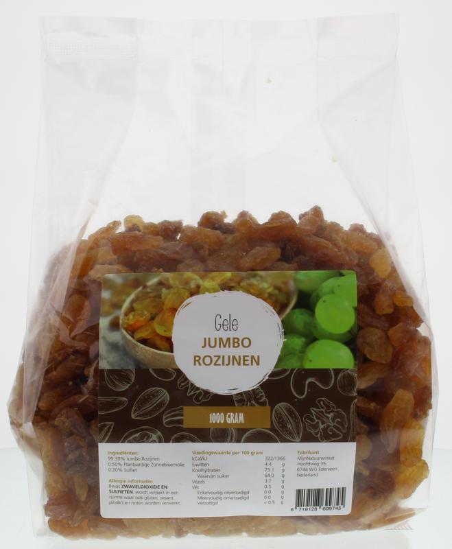 MijnNatuurwinkel Gele jumbo rozijnen 1 Kilogram