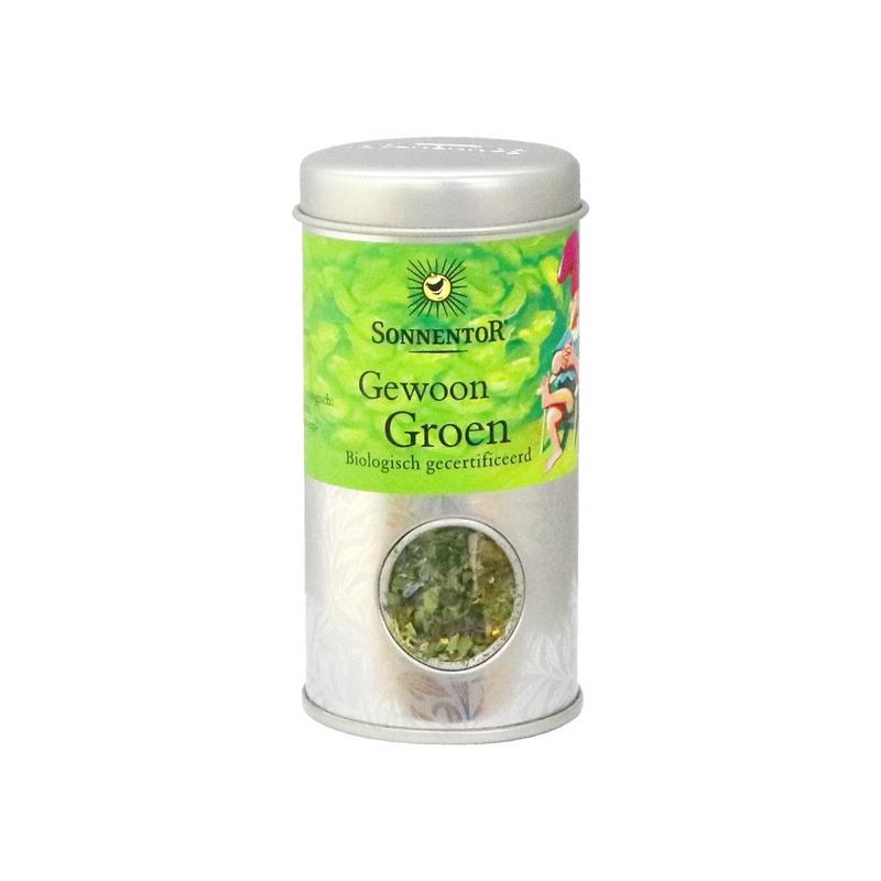 Sonnentor Gewoon groen metalen bus bio 15 Gram