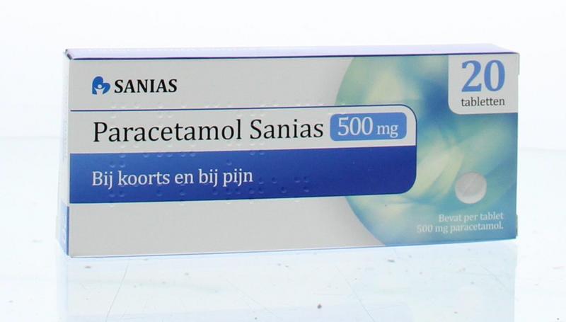 Sanias Paracetamol 500mg 20.00 Stuks