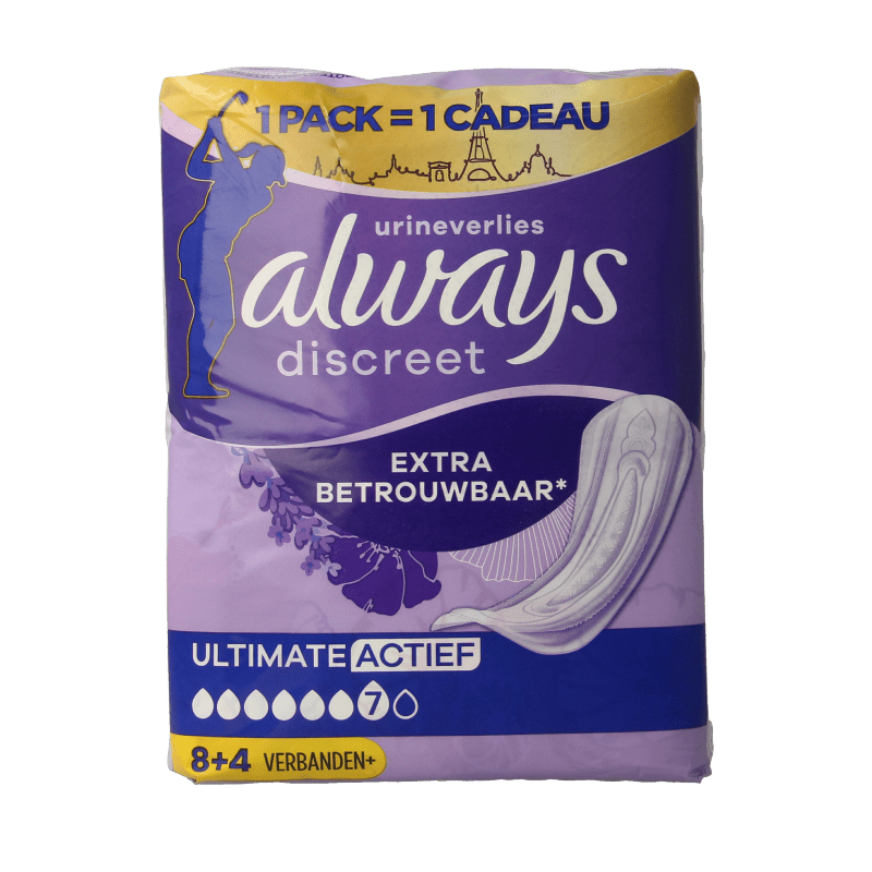 Always Discreet ultimate active 12 Stuks - DrogistWereld