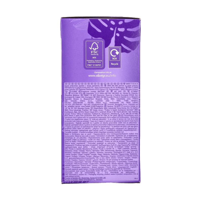 Always Inlegkruisjes daily fresh normaal 58 Stuks - DrogistWereld