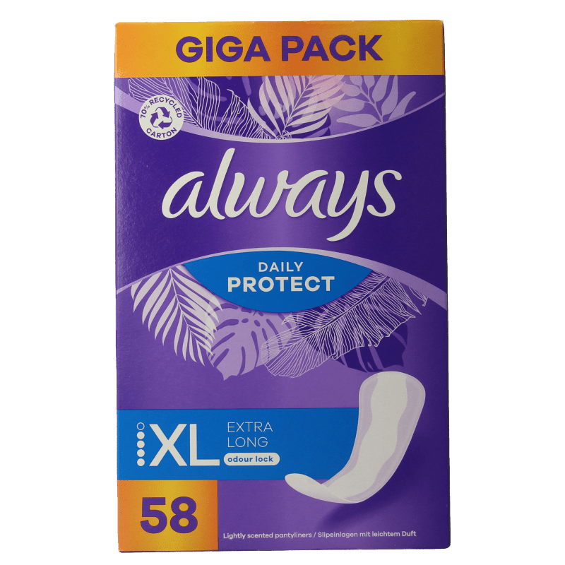 Always Inlegkruisjes daily protection extra long 58 Stuks - DrogistWereld