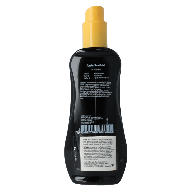 Australian Gold Spray oil SPF15 237 Milliliter - DrogistWereld