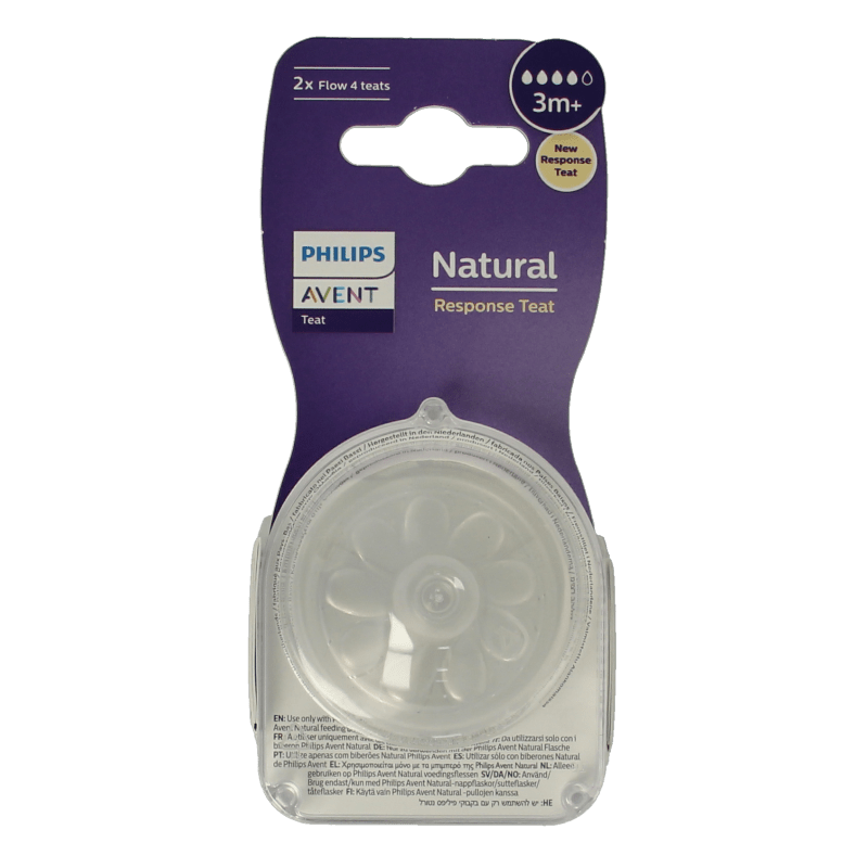 Avent Natural flesspeen 3M+ 2 Stuks - DrogistWereld