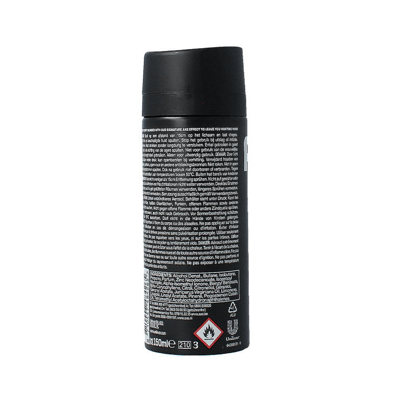 AXE Deodorant bodyspray black 150 Milliliter - DrogistWereld