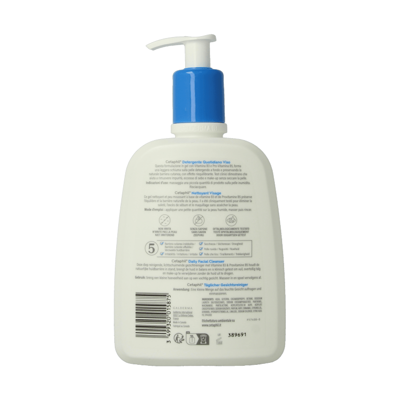 Cetaphil Daily facial cleanser 470 Milliliter - DrogistWereld