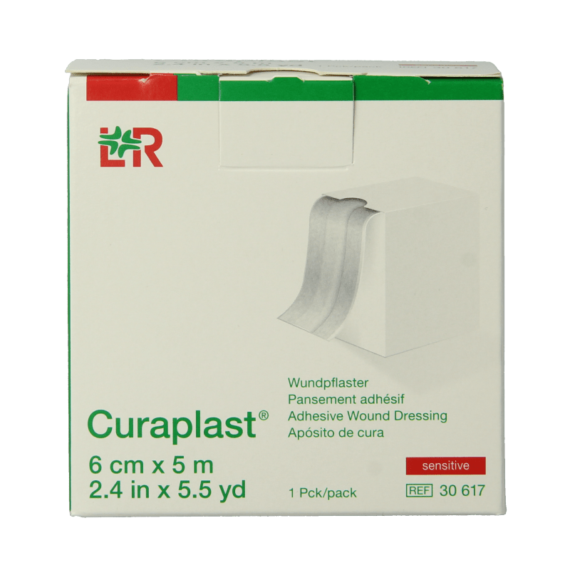 Curaplast Sensitive wondpleister 5m x 6cm 1 Rol - DrogistWereld