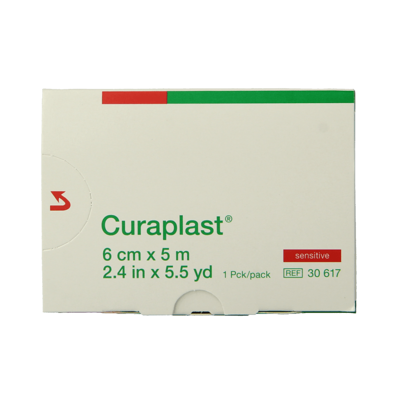 Curaplast Sensitive wondpleister 5m x 6cm 1 Rol - DrogistWereld