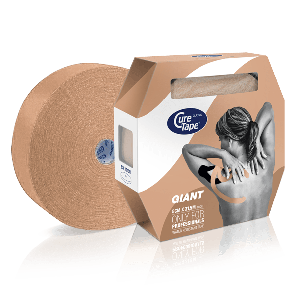 Cure Tape Kinesiotape giant beige 31.5m x 5cm 1 Stuks - DrogistWereld