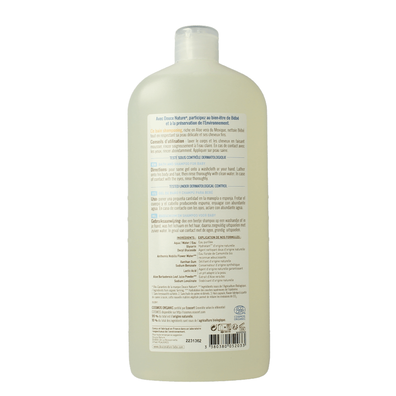 Douce Nature Baby badschuim & shampoo bio 1 Liter - DrogistWereld