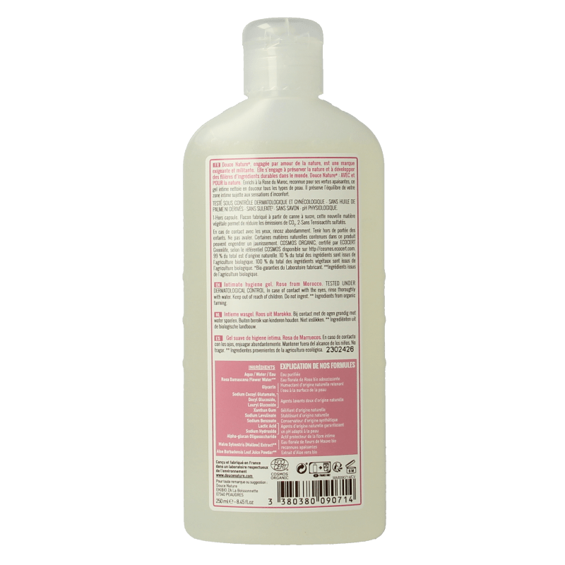 Douce Nature Natur intim intieme wasgel rose bio 250 Milliliter - DrogistWereld