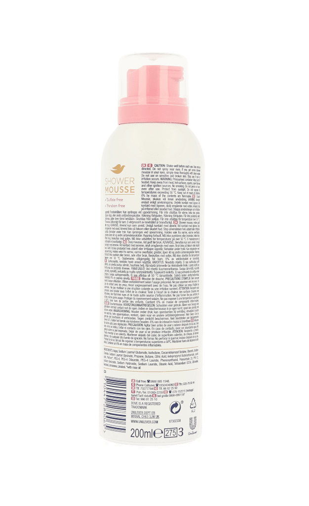 Dove Shower mousse rose oil 200 Milliliter - DrogistWereld