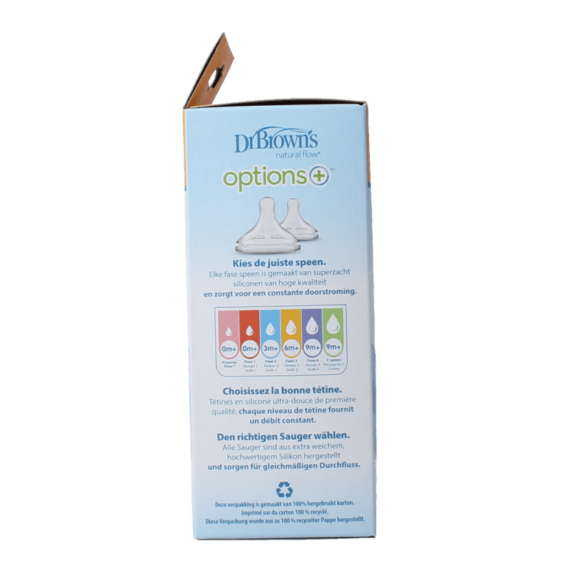 Dr. Brown's Options+ brede halsfles 150ml 1 Stuks - DrogistWereld