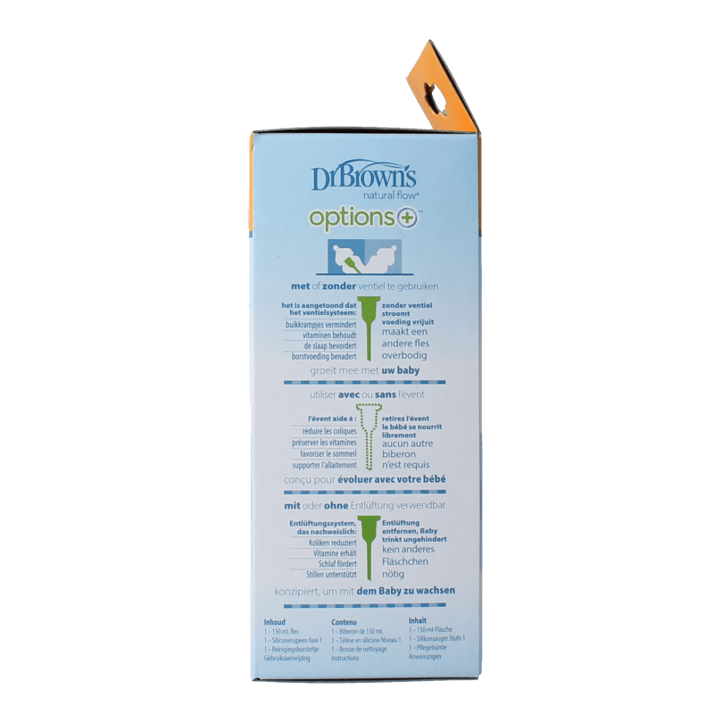 Dr. Brown's Options+ brede halsfles 150ml 1 Stuks - DrogistWereld