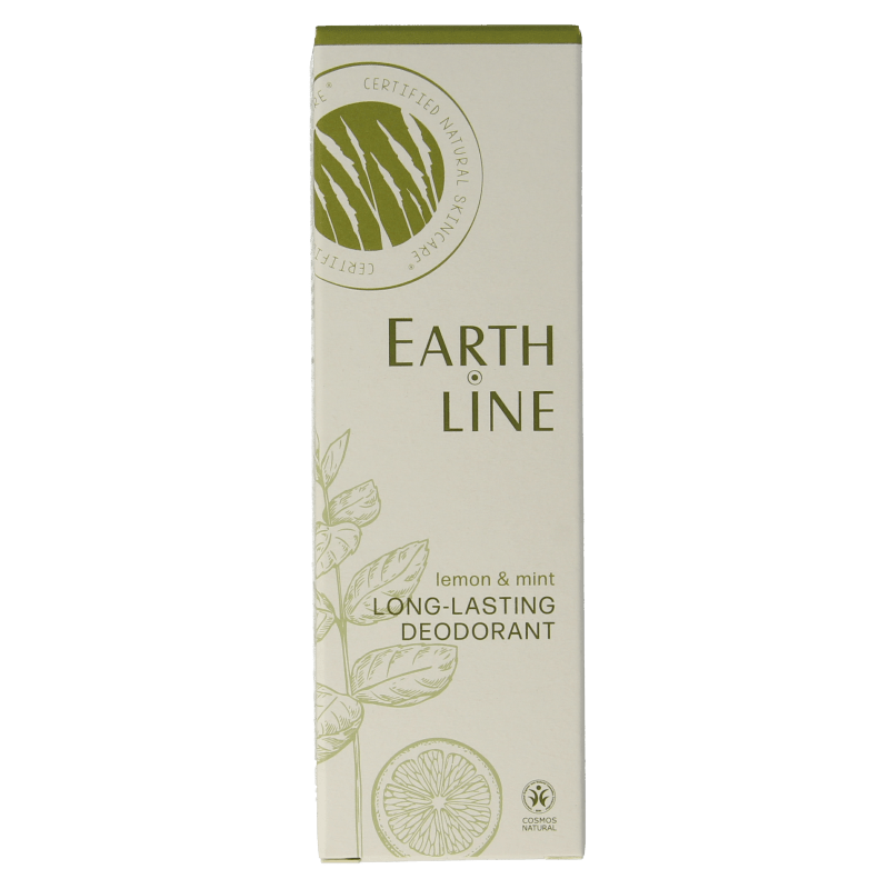 Earth Line Long lasting deodorant lemon & mint 50 Milliliter - DrogistWereld