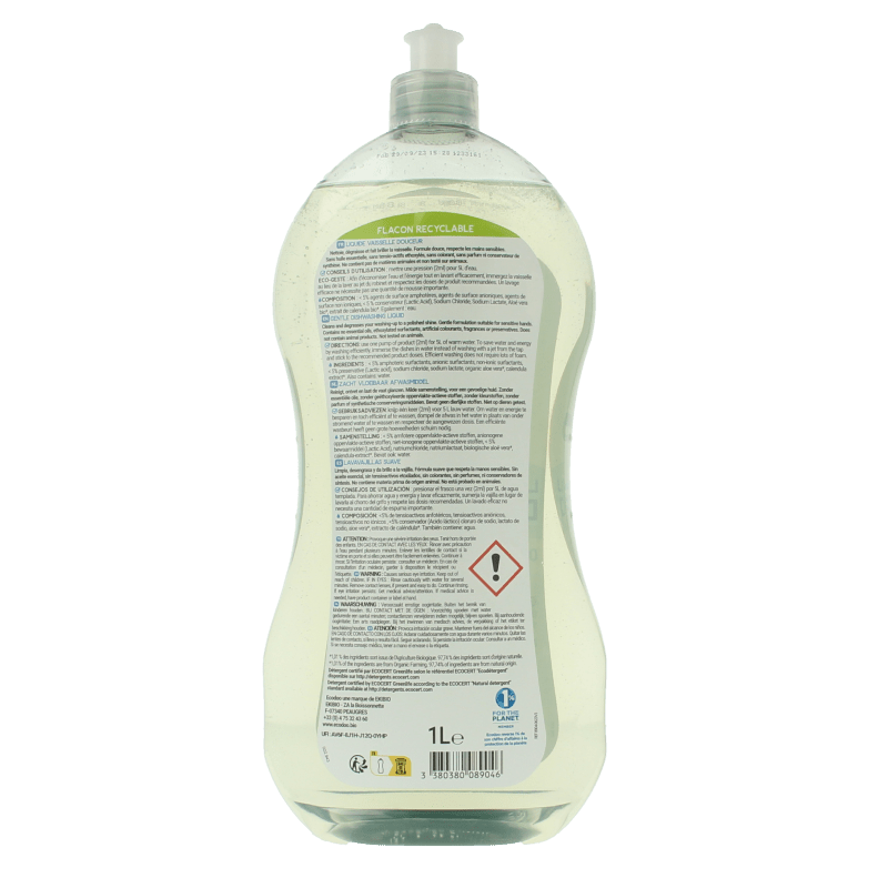 Ecodoo Afwasmiddel vloeibaar hypoallergeen 1 Liter - DrogistWereld