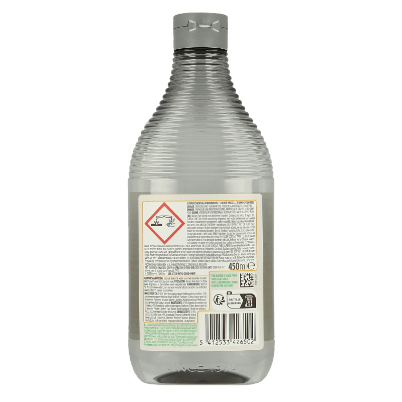 Ecover Essential afwasmiddel citroen 450 Milliliter - DrogistWereld
