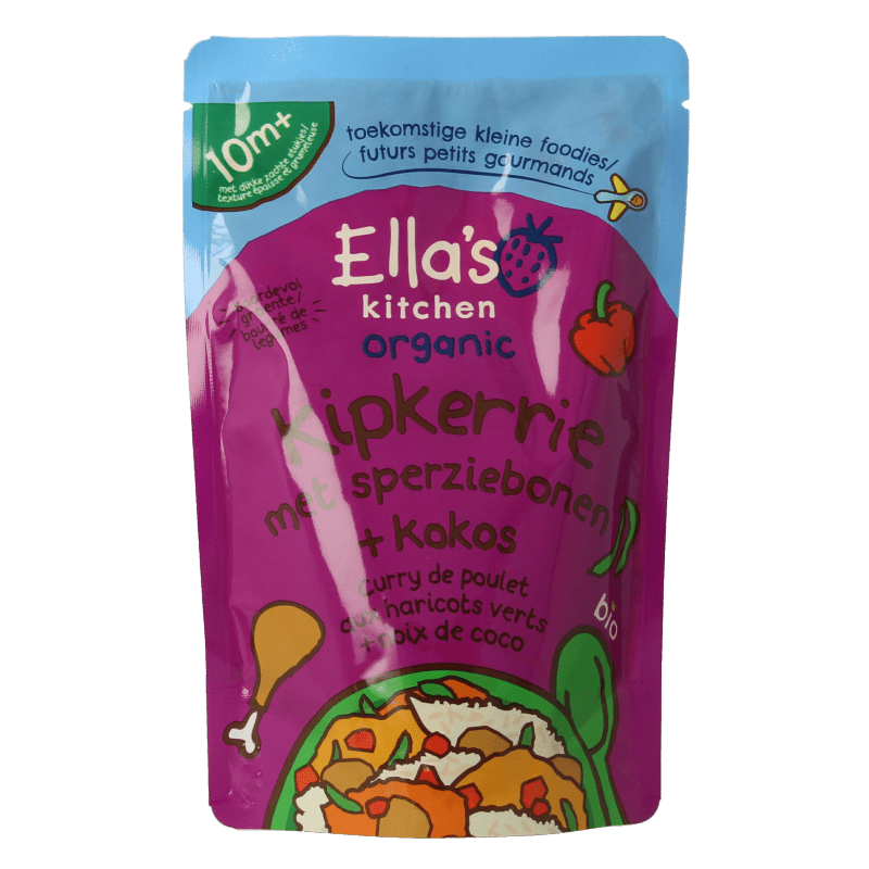 Ella's Kitchen Kipkerrie sperzieboon kokos 10+ maanden bio 190 Gram - DrogistWereld