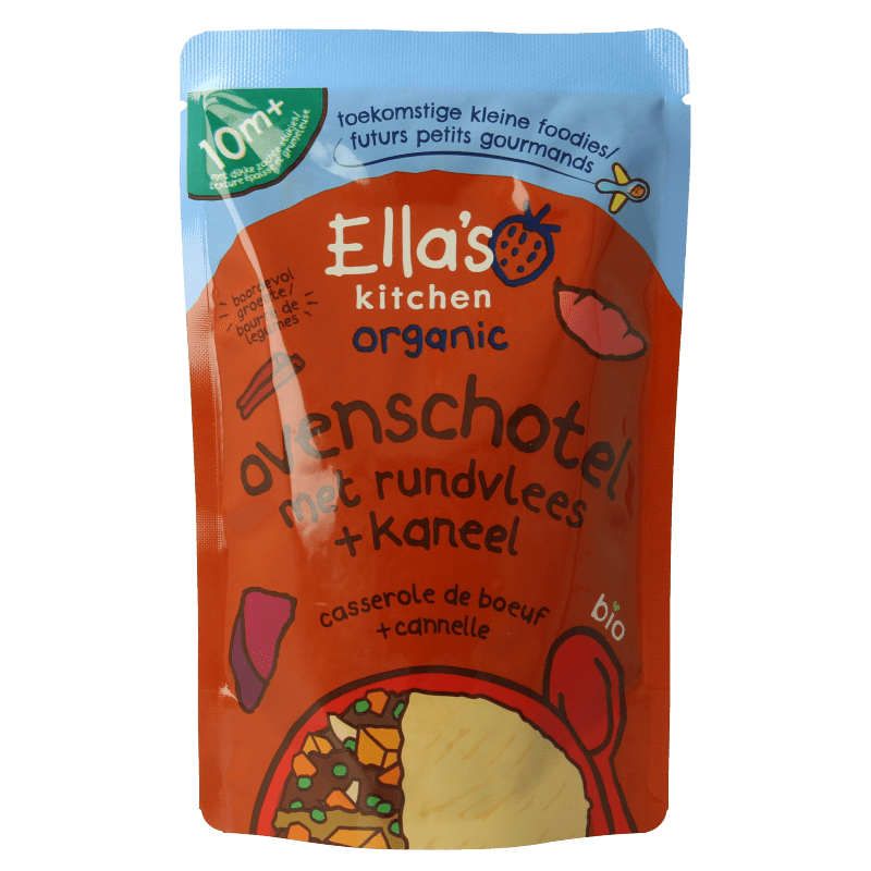 Ella's Kitchen Ovenschotel met rundvlees en kaneel 10+ mnd bio 190 Gram - DrogistWereld
