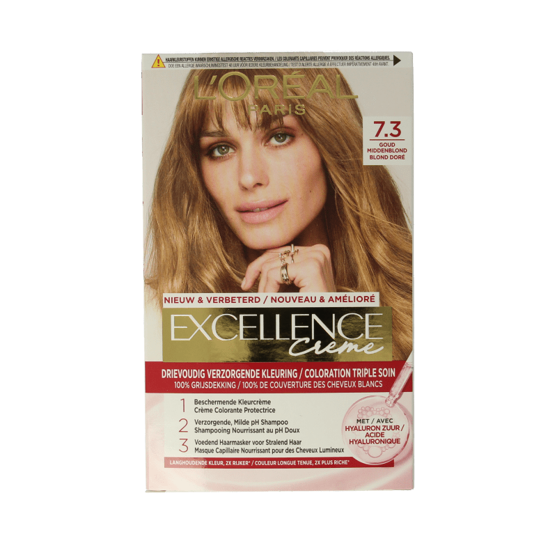 Excellence Excellence creme 7.3 goudblond 1 Set - DrogistWereld