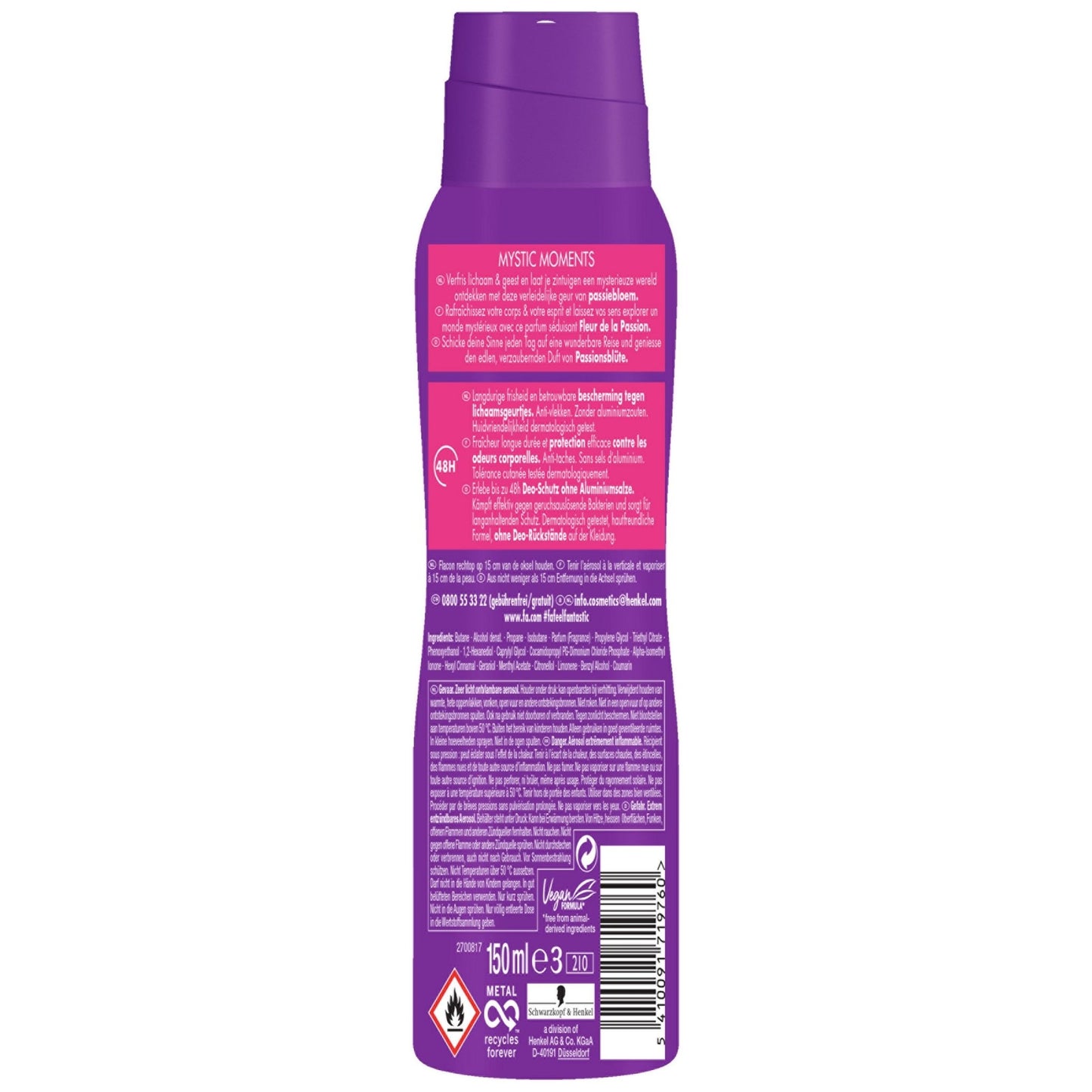 FA Deodorant spray mystic moments 150 Milliliter - DrogistWereld