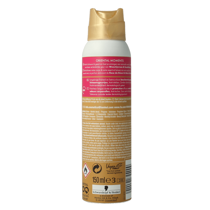 FA Deodorant spray oriental moments 150 Milliliter - DrogistWereld