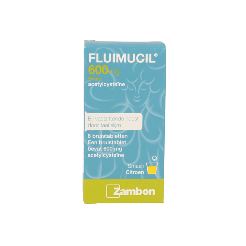 Fluimucil Bruistablet 600mg 6 Bruistabletten - DrogistWereld