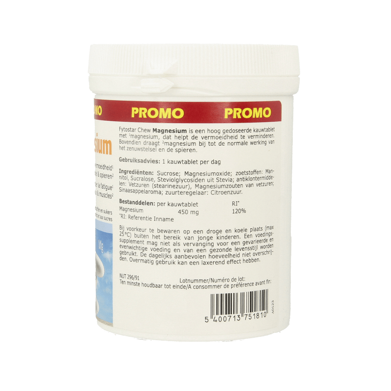 Fytostar Magnesium chew kauwtabletten 120 Kauwtabletten - DrogistWereld