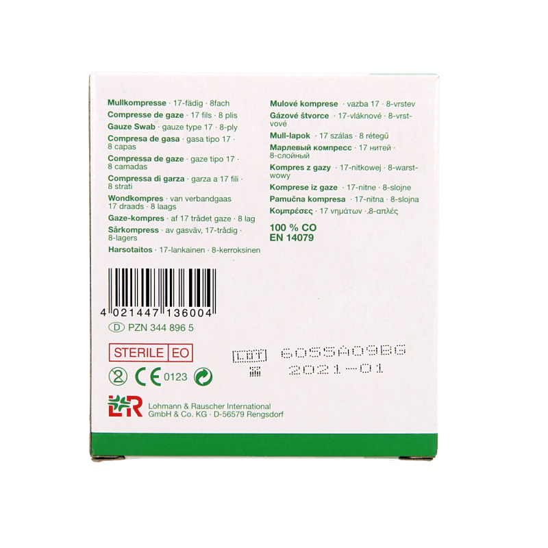 Gazin Gaaskompres 5 x 5cm steriel 5 x 2 10 Stuks - DrogistWereld