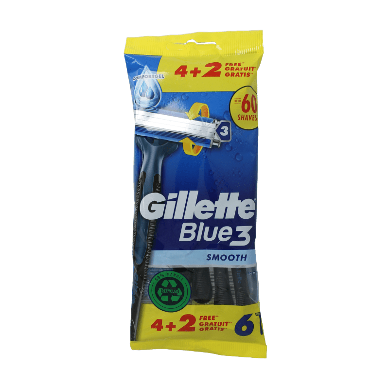 Gillette Blue 3 wegwerpmesjes 6 Stuks - DrogistWereld