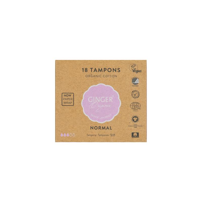 Ginger Organic Tampons normaal 18 Stuks - DrogistWereld