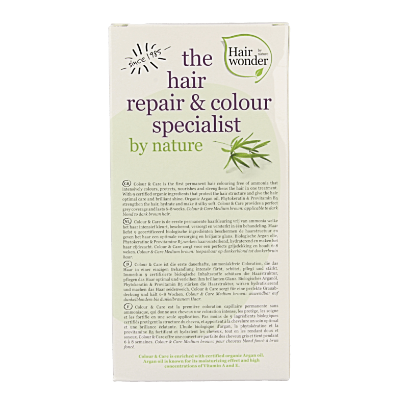 Hairwonder Colour & Care 4 medium brown 100 Milliliter - DrogistWereld