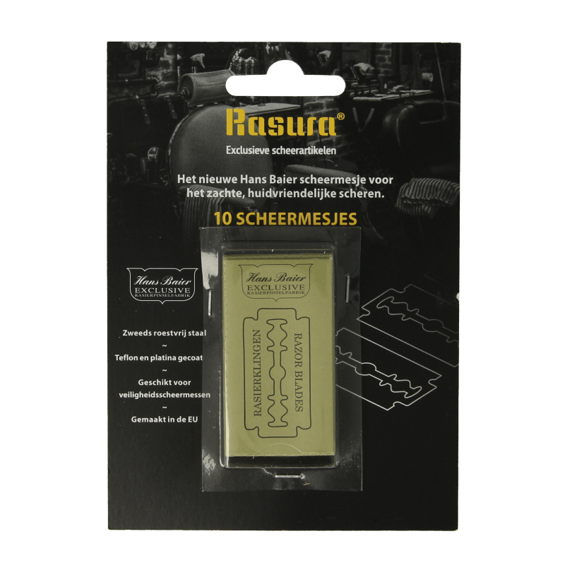 Hans Baier Scheermesjes op blister 10 Stuks - DrogistWereld
