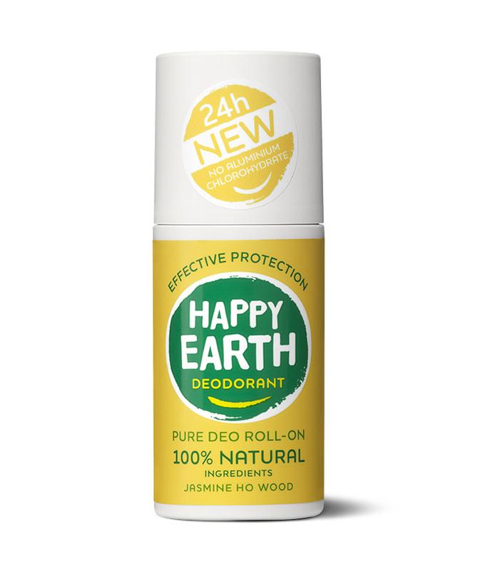 Happy Earth Deodorant roll on jasmine ho wood 75 Milliliter - DrogistWereld