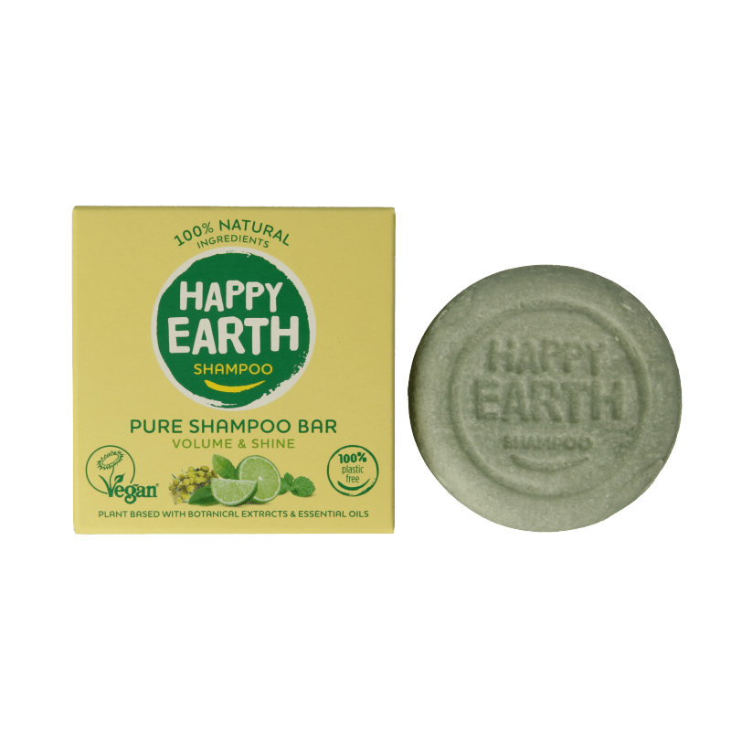 Happy Earth Shampoobar volume & shine 70 Gram - DrogistWereld