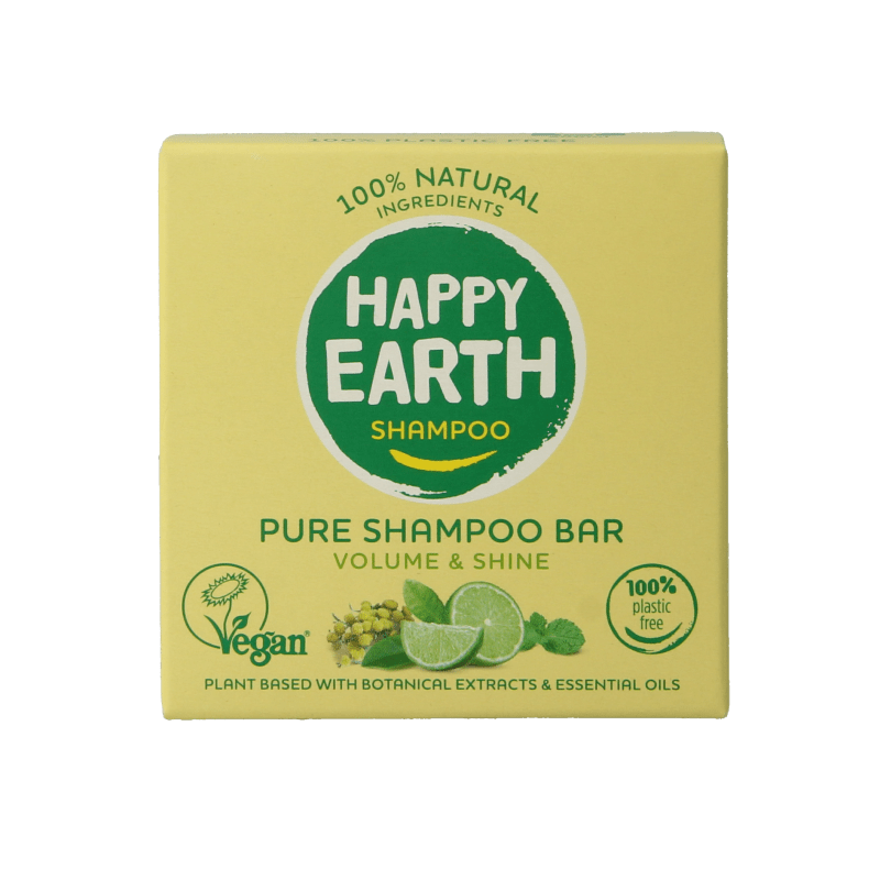 Happy Earth Shampoobar volume & shine 70 Gram - DrogistWereld