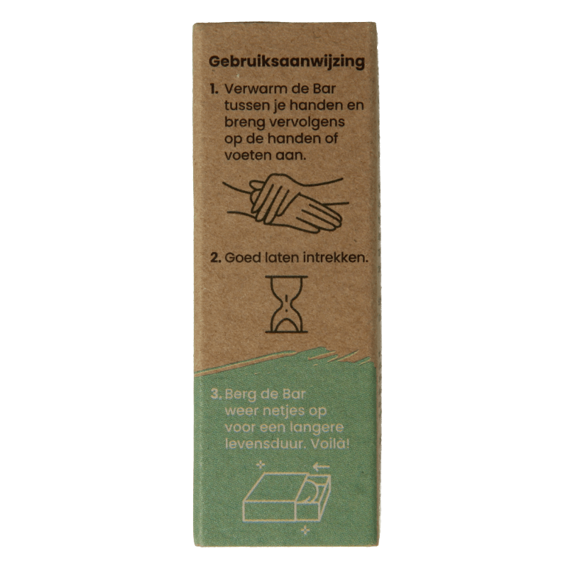 Happysoaps Hand & voetcreme bar absolute mint 40 Gram - DrogistWereld