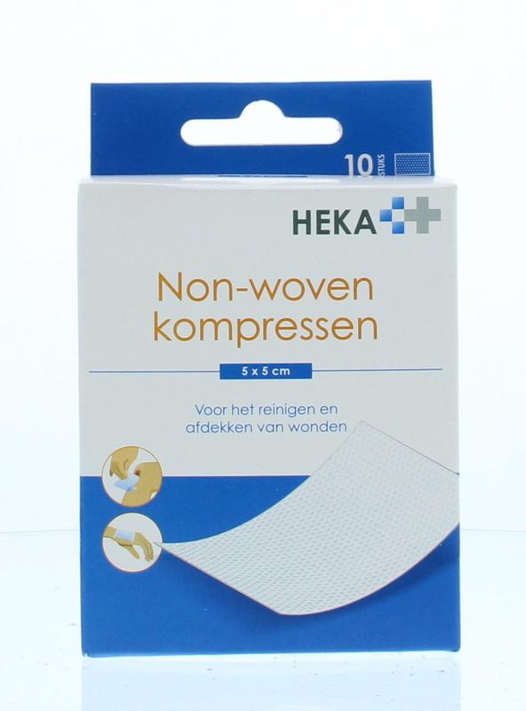 Heka Kompres non - woven 5 x 5cm steriel 10 Stuks - DrogistWereld