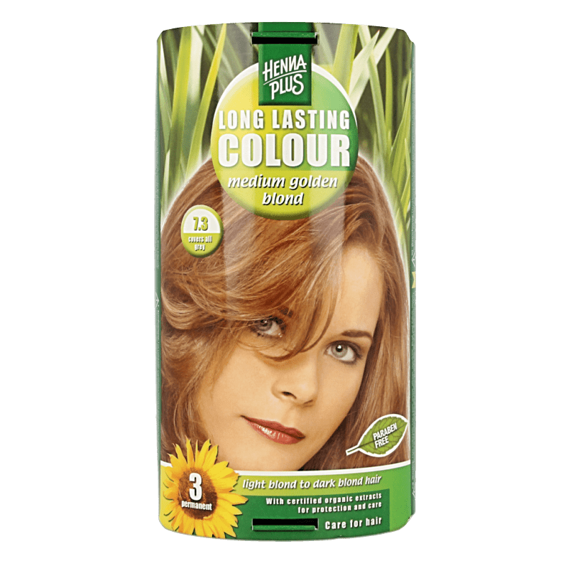 Henna Plus Long lasting colour 7.3 medium golden blond 100 Milliliter - DrogistWereld