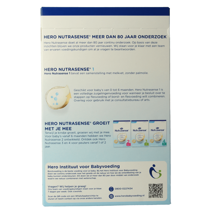 Hero Nutrasense zuigelingenmelk 1 (0 - 6mnd) 700 Gram - DrogistWereld